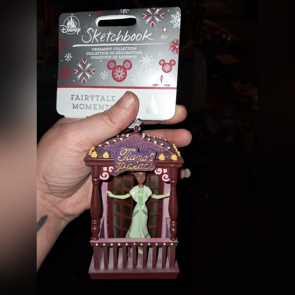 Disney Sketchbook Tiana's Place Ornament in Purple and Green